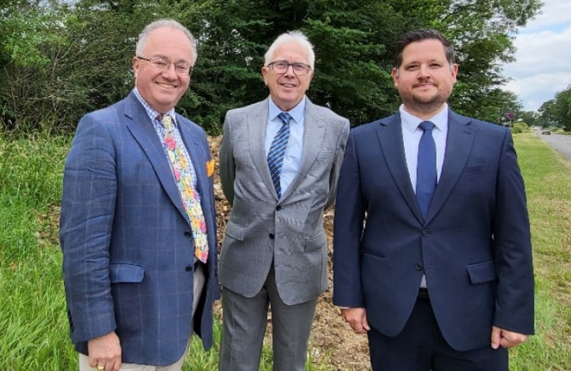 Cllr Ben Taylor and Cllr Mike Shirley With PCC Rupert Matthews